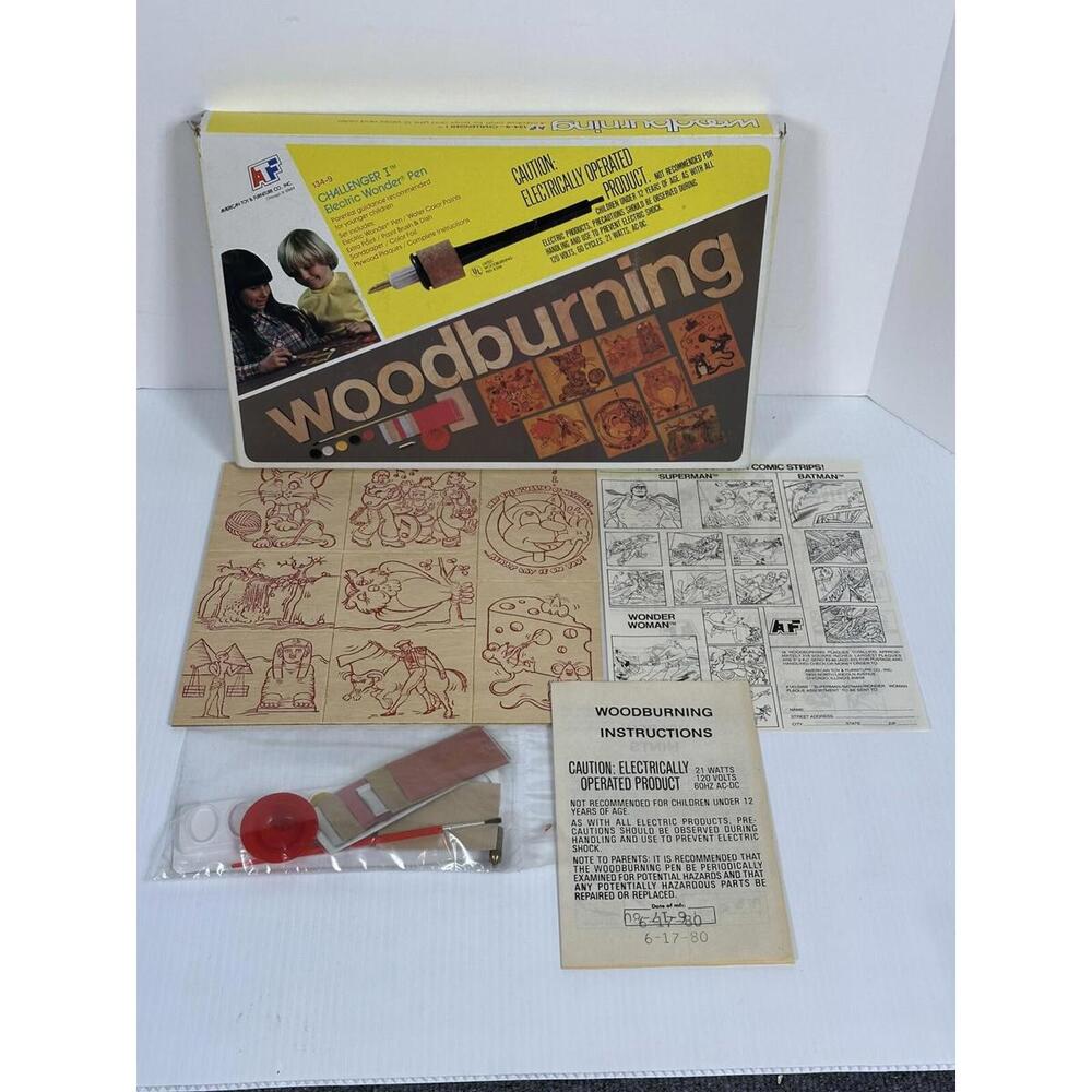 Vintage American Toy & Furniture Co‎ Woodburning Kit Challenger I Wonder Pen